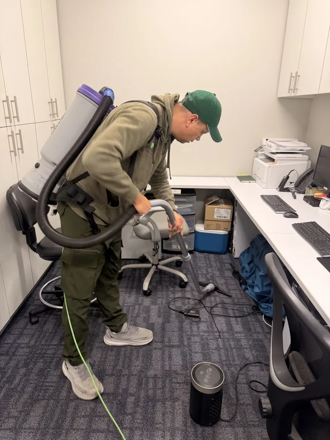 Cleaned office surface from a real Top Vision job
